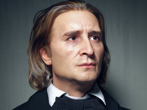 Franz Liszt | 3D rendering by Hadi Karimi under Creative Commons Share Alike license (CC BY-SA 4.0)