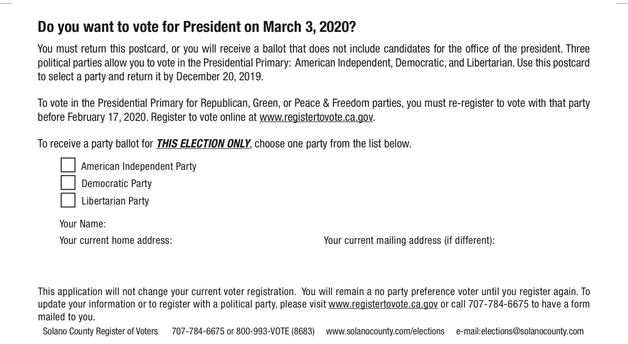 how to change preferences for california voter registration