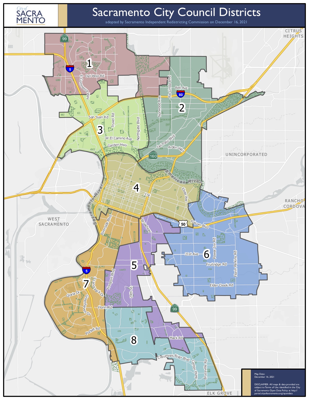 Sacramento City Council Guide Here S What It Does And How Residents   Sacramentocitycouncildistrictmap A 2022 