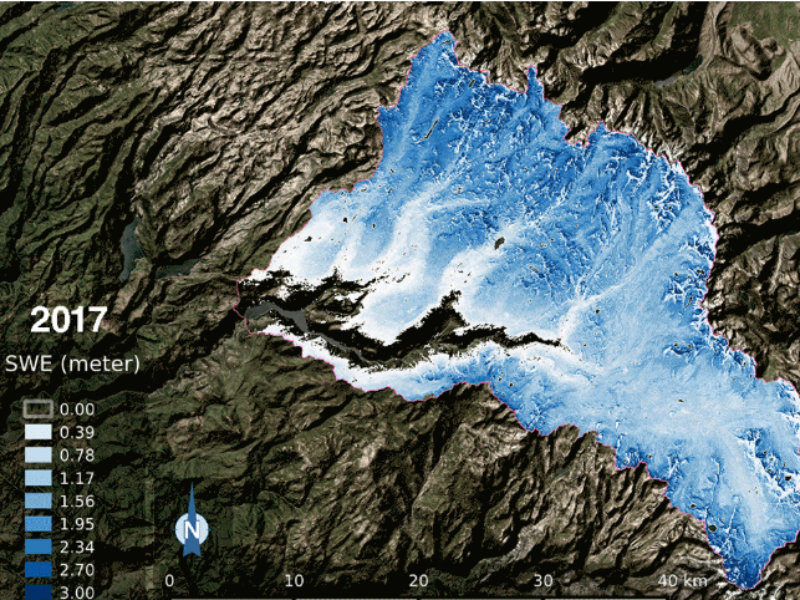 NASA Central Sierra Nevada Snowpack Larger Than Previous Four Years